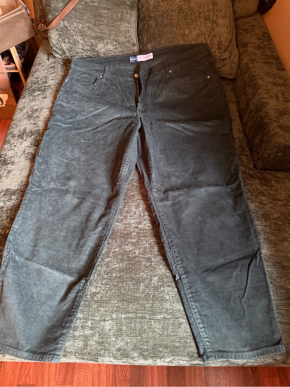 Old Navy Straight-Leg Corduroy Jeans in Green